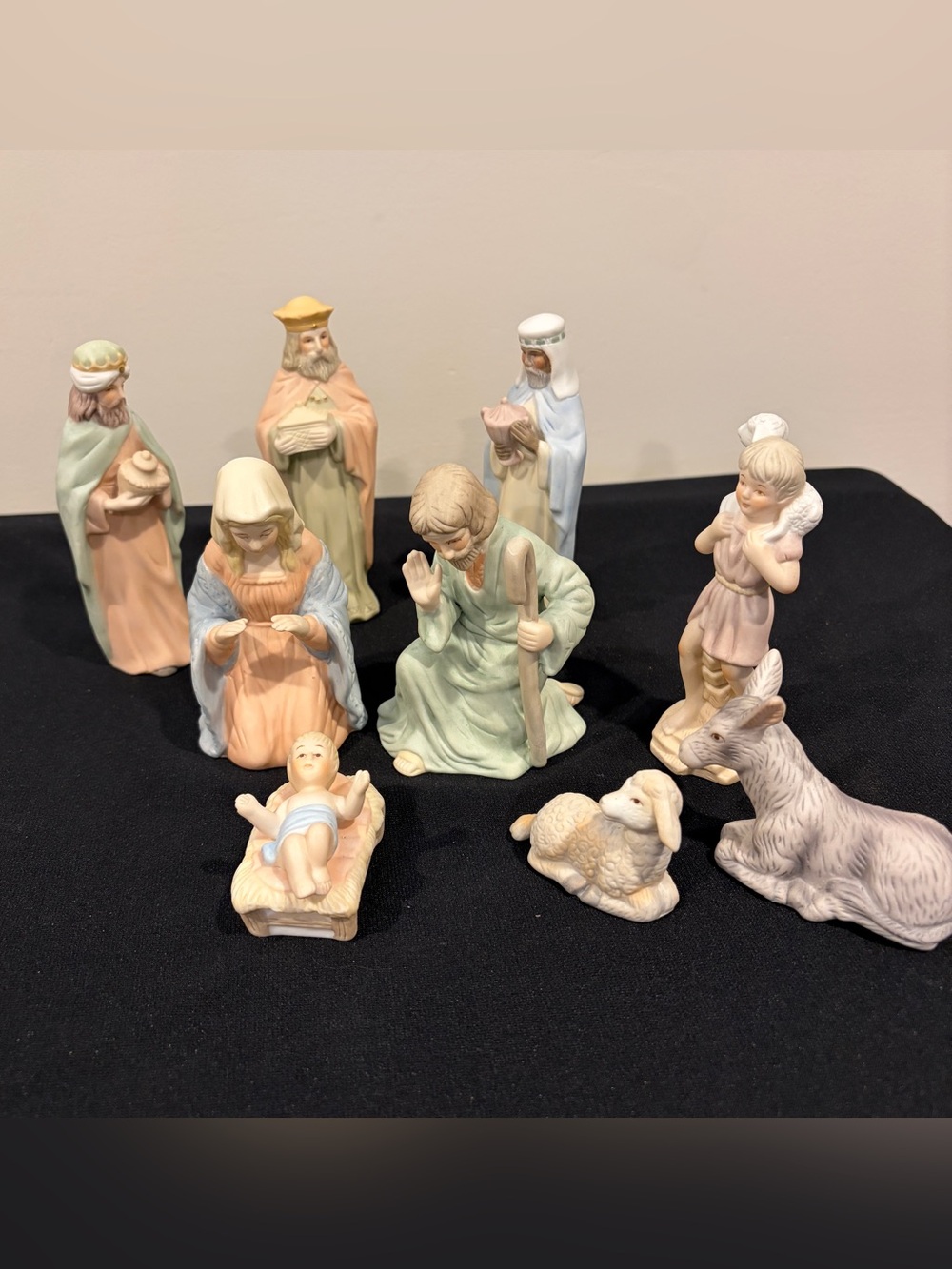 Vintage Lefton Nativity Set “The Christopher Collection"  9 Piece Complete
